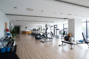 Riding Academy Hotel workout room