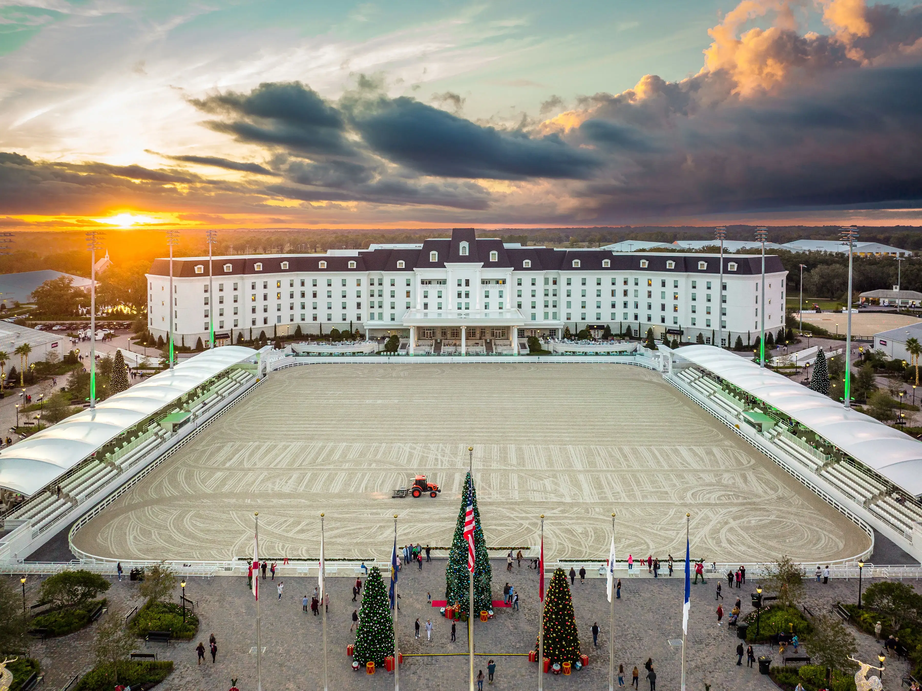 World Equestrian Center aerial view of outdoor arena